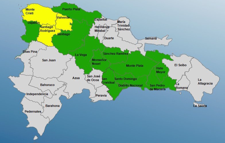 COE 15 provincias en alerta por Vaguada